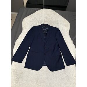 Hugo Boss Mens Navy Blue 2 Button Sport Blazer Jacket Size 36R Reda Fabric